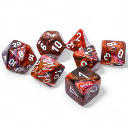 Festive Symphony/white Polyhedral 7-Dice Set