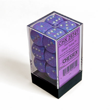 Speckled Silver Tetra 16mm d6 Dice Block (12 dice)