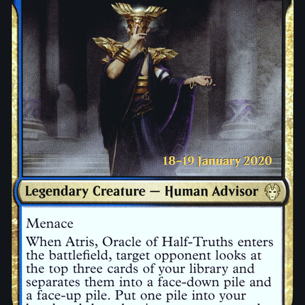 Atris, Oracle of Half-Truths [Theros Beyond Death Promos] Prerelease Foil