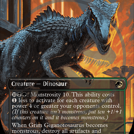 Grim Giganotosaurus (Borderless) [Jurassic World Collection] (Emblem) Foil