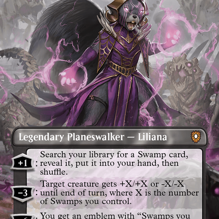 Liliana of the Dark Realms (Borderless) [Bloomburrow Commander]