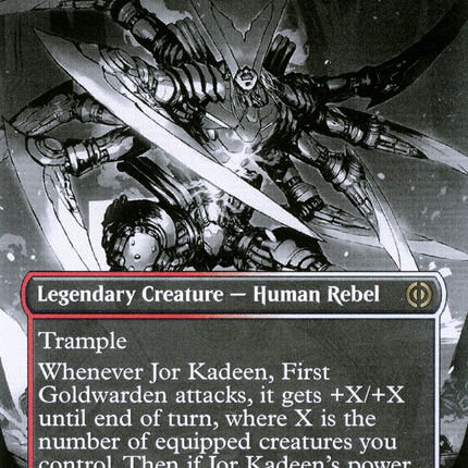 Jor Kadeen, First Goldwarden (Showcase) (Borderless) [Phyrexia: All Will Be One]