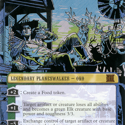 Oko, Thief of Crowns (Borderless) [Breaking News] Textured Foil