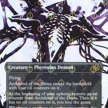 Archfiend of the Dross (Showcase) (Borderless) [Phyrexia: All Will Be One] Step-and-Compleat Foil