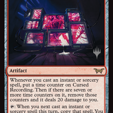 Cursed Recording [Duskmourn: House of Horror Promos] Foil