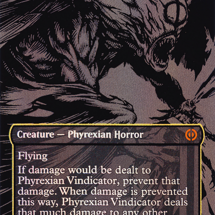 Phyrexian Vindicator (Borderless) [Phyrexia: All Will Be One] Oil Slick Raised Foil