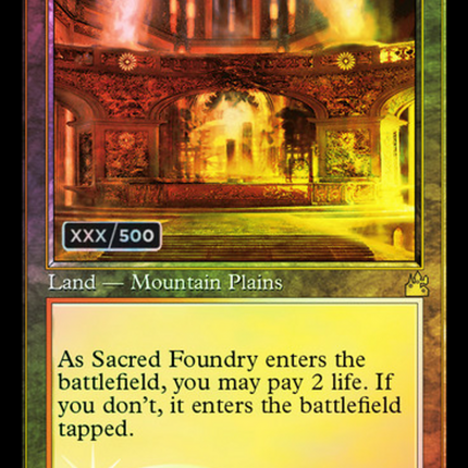 Sacred Foundry (Retro) [Ravnica Remastered] Serialized Foil