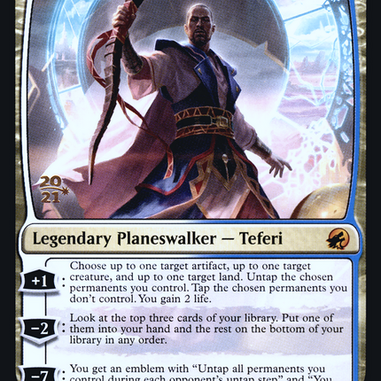 Teferi, Who Slows the Sunset [Innistrad: Midnight Hunt Promos] Prerelease Foil
