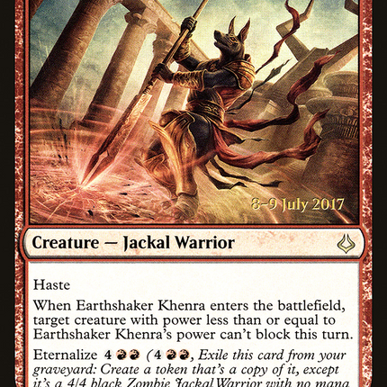 Earthshaker Khenra [Hour of Devastation Promos] Prerelease Foil