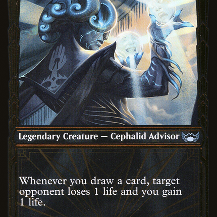 Queza, Augur of Agonies (Showcase) [Streets of New Capenna] Gilded Foil