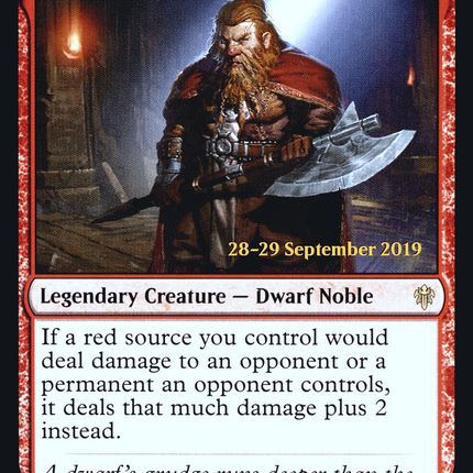 Torbran, Thane of Red Fell [Throne of Eldraine Promos] Prerelease Foil