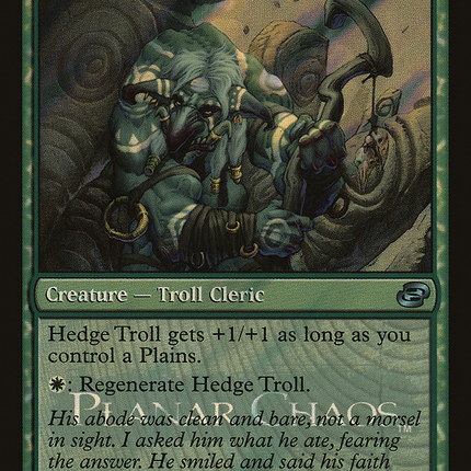 Hedge Troll [Planar Chaos Promos] Foil