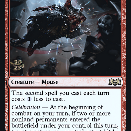 Raging Battle Mouse [Wilds of Eldraine Promos] Prerelease Foil