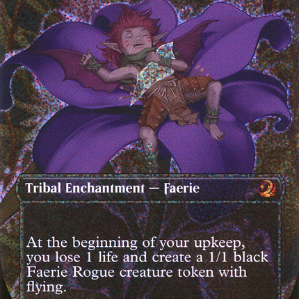 Bitterblossom (Borderless) [Wilds of Eldraine: Enchanting Tales] Confetti Foil