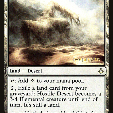 Hostile Desert [Hour of Devastation Promos] Prerelease Foil