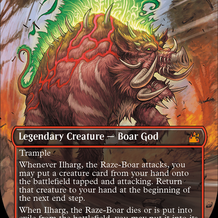 Ilharg, the Raze-Boar (Borderless) [Ravnica Remastered]