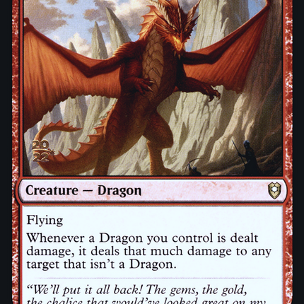 Wrathful Red Dragon [Battle for Baldur's Gate Promos] Prerelease Foil