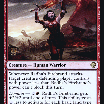 Radha's Firebrand [Dominaria United Promos] Prerelease Foil
