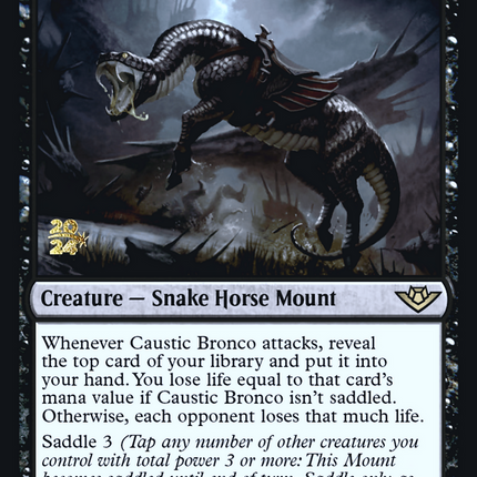 Caustic Bronco [Outlaws of Thunder Junction Promos] Prerelease Foil