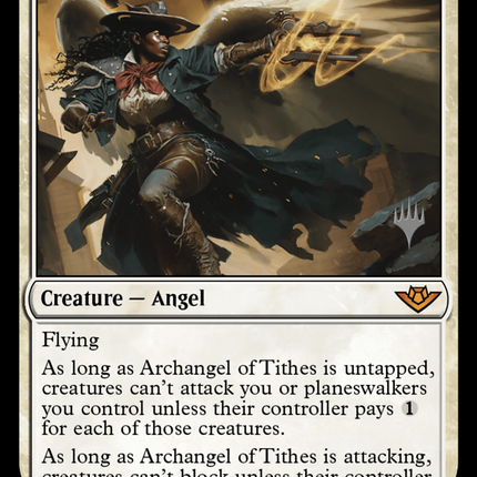 Archangel of Tithes [Outlaws of Thunder Junction Promos] Foil