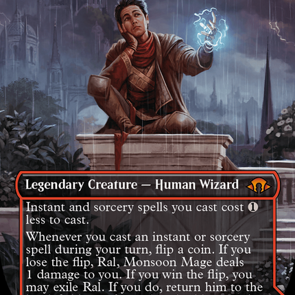 Ral, Monsoon Mage // Ral, Leyline Prodigy (Borderless) [Modern Horizons 3] Foil