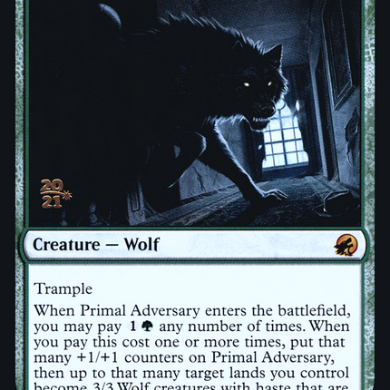 Primal Adversary [Innistrad: Midnight Hunt Promos] Prerelease Foil