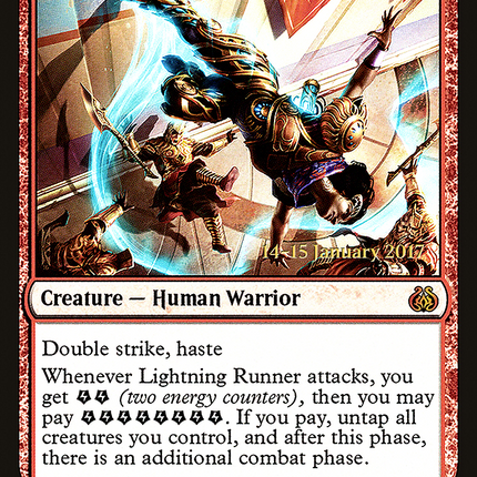 Lightning Runner [Aether Revolt Promos] Prerelease Foil