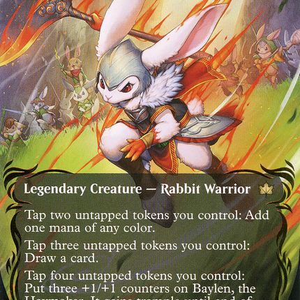 Baylen, the Haymaker (Showcase) (Borderless) [Bloomburrow] Raised Foil