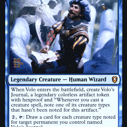 Volo, Itinerant Scholar [Battle for Baldur's Gate Promos] Prerelease Foil