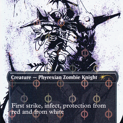 Phyrexian Crusader (Borderless) [Secret Lair Drop] Step-and-Compleat Foil