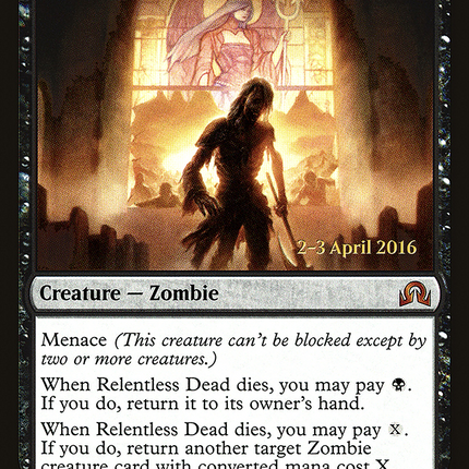 Relentless Dead [Shadows over Innistrad Promos] Prerelease Foil