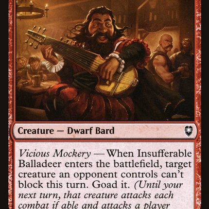 Insufferable Balladeer [Commander Legends: Battle for Baldur's Gate]