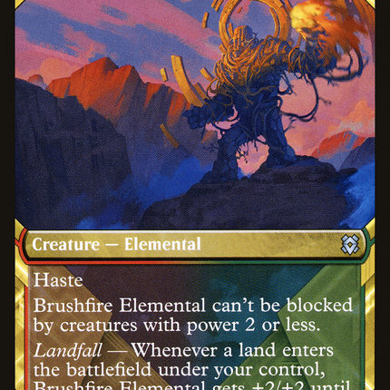 Brushfire Elemental (Showcase) [Zendikar Rising]