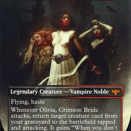 Olivia, Crimson Bride - Sisters of the Undead  (Borderless) [Innistrad: Crimson Vow]