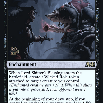 Lord Skitter's Blessing [Wilds of Eldraine Promos] Prerelease Foil