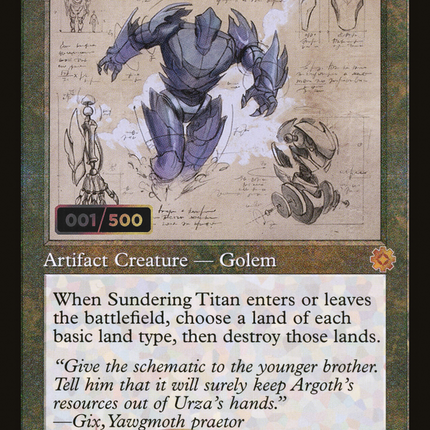 Sundering Titan (Retro) [The Brothers' War Retro Artifacts] Serialized Foil