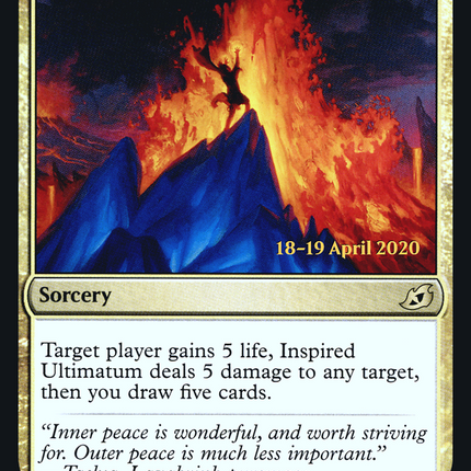 Inspired Ultimatum [Ikoria: Lair of Behemoths Promos] Prerelease Foil