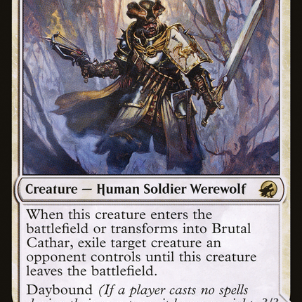 Brutal Cathar // Moonrage Brute [Innistrad: Midnight Hunt]