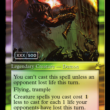 Rakdos, Lord of Riots (Retro) [Ravnica Remastered] Serialized Foil