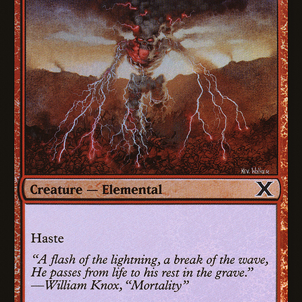 Lightning Elemental [Tenth Edition] Foil
