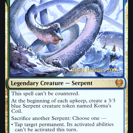 Koma, Cosmos Serpent [Kaldheim Promos] Prerelease Foil