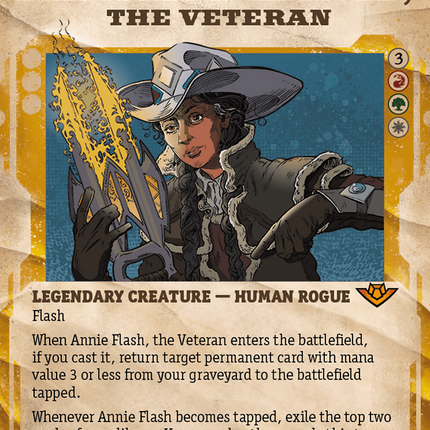 Annie Flash, the Veteran (Showcase) (Borderless) [Outlaws of Thunder Junction] Foil
