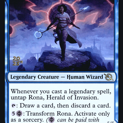 Rona, Herald of Invasion // Rona, Tolarian Obliterator [March of the Machine Promos] Prerelease Foil