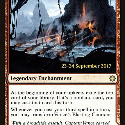Vance's Blasting Cannons // Spitfire Bastion (compasslanddfc) [Ixalan Promos] Prerelease Foil