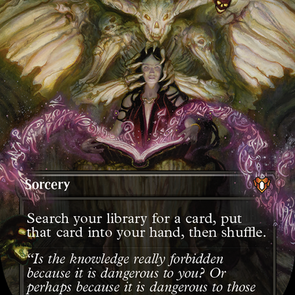 Demonic Tutor (Borderless) [Commander Masters]