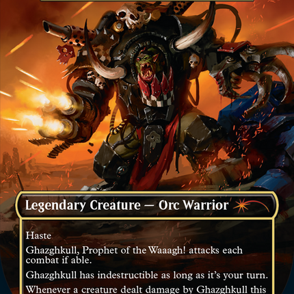 Ghazghkull, Prophet of the Waaagh! (Zurgo Helmsmasher) (Borderless) [Secret Lair Drop]