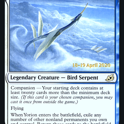 Yorion, Sky Nomad (companion) [Ikoria: Lair of Behemoths Promos] Prerelease Foil