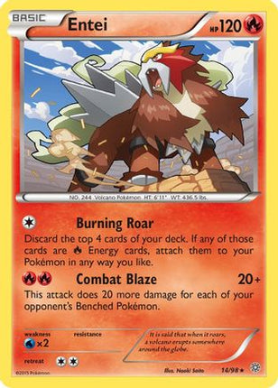 Entei (14) - 14/106 [XY - Ancient Origins] Reverse Holofoil