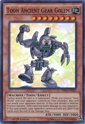 Toon Ancient Gear Golem (Super Rare) [DRL2-EN022] 1st Edition