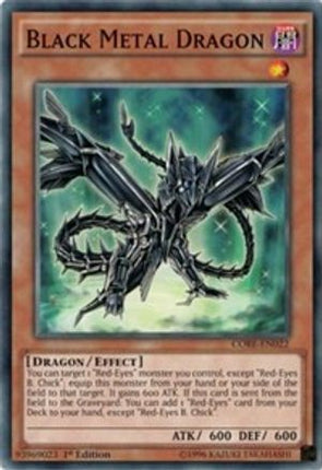 Black Metal Dragon (Common / Short Print) [CORE-EN022] 1st Edition